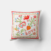 ポルトガルフォーク愛好家ハンカチ柄 クッション (裏面)