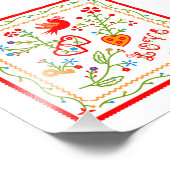 ポルトガルフォーク愛好家ハンカチ柄 フォトプリント            (角)