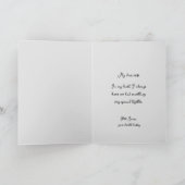 ポルトガルフォーク結婚開花 カード (内部)