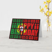 ポルトガルフラグ誕生日カード カード (黄色い花)