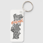 ポルトガルフローラマンダルシルエット キーホルダー (裏面)