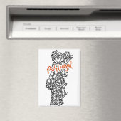 ポルトガルフローラマンダルシルエット マグネット (インサイチュ (食洗機))