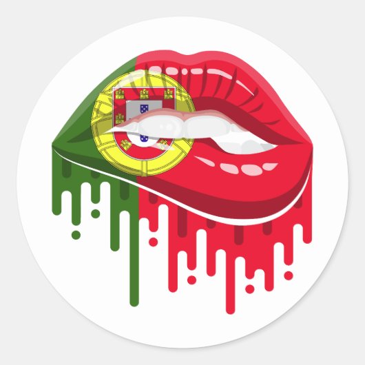 ポルトガルプライド根国旗 ラウンドシール (正面)