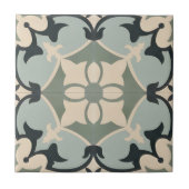 ポルトガルモダンタイルの花の模様 タイル (正面)