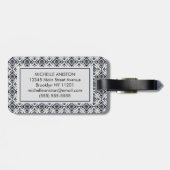 ポルトガルモダンタイルアズレホス海軍と白 ラゲッジタグ (裏面横)