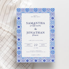 ポルトガルモダンタイル沿岸結婚部 招待状