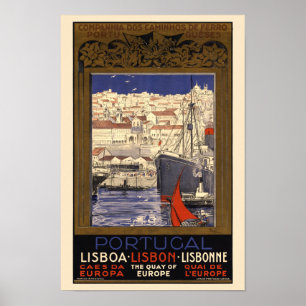 ポルトガルリスボンヴィンテージポスター1929 ポスター