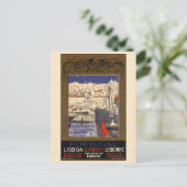 ポルトガルリスボンヴィンテージポスター1929 ポストカード (スタンド正面)