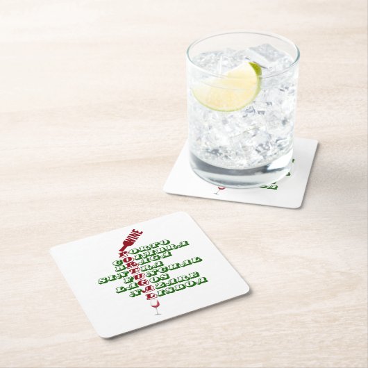 ポルトガルワイン紙コースター スクエアペーパーコースター (インサイチュ)