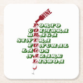 ポルトガルワイン紙コースター スクエアペーパーコースター (正面)