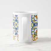 ポルトガルヴィンテージタイルkiwiとレモンパターンcu ジャンボコーヒーマグカップ (裏面)