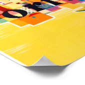 ポルトガルヴィンテージ旅行ポスター復元 ポスター (角)