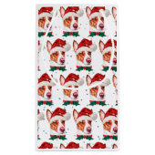 ポルトガル人のポデゴ犬がクリスマスの星を育てる スモールペーパーバッグ (裏面)