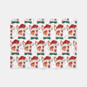 ポルトガル人のポデゴ犬がクリスマスの星を育てる フリースブランケット (正面(横))