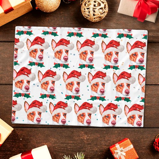 ポルトガル人のポデゴ犬がクリスマスの星を育てる フリースブランケット