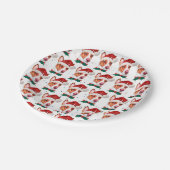 ポルトガル人のポデゴ犬がクリスマスの星を育てる ペーパープレート (アングル)