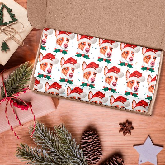 ポルトガル人のポデゴ犬がクリスマスの星を育てる 薄葉紙