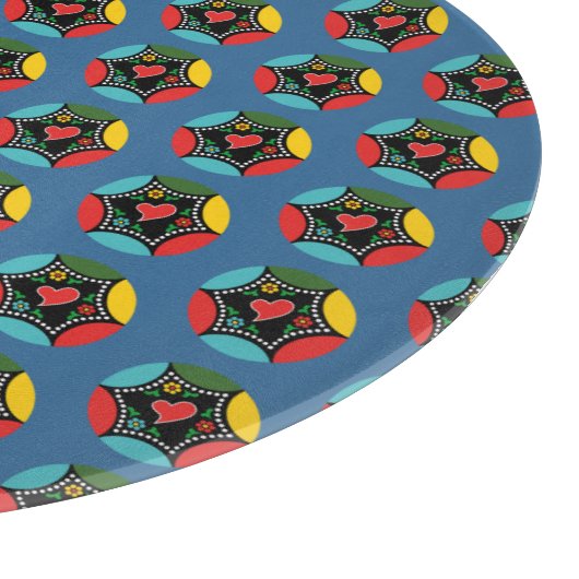 ポルトガル人の心のこもったクリスマスバウンルパターン カッティングボード (角)