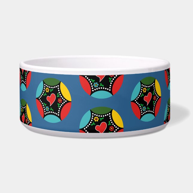 ポルトガル人の心のこもったクリスマスバウンルパターン ボウル (正面)