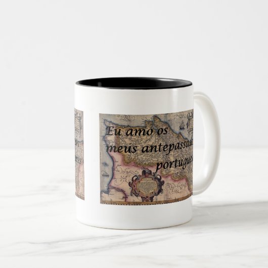 ポルトガル人の祖先が大好き |マカスタムグ ツートーンマグカップ (正面右)