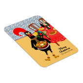 ポルトガル人の鶏はキングケーキカードが大好きだ マグネット (右側)