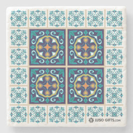 ポルトガル人のAzulejoのタイルの大理石のコースター ストーンコースター
