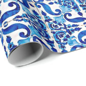 ポルトガル人のAzulejoの包装紙 ラッピングペーパー (ロールコーナー)