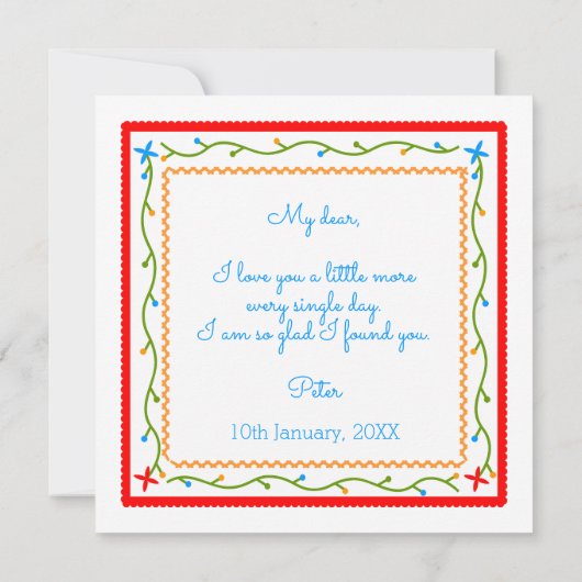 ポルトガル人はハンカチ結婚ーの記念日を愛する (裏面)