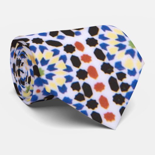 ポルトガル伝統的のアズレジョのタイル模様 ネクタイ (ロール)