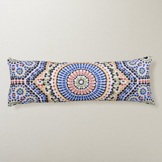 ポルトガル伝統的のアズレジョのタイル模様 ボディピロー (裏面)