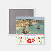 ポルトガル写真 – ベナギルの崖，アルガルヴェ マグネット (正面/裏面)