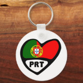 ポルトガル国コード国旗のハートキーリング, PRT キーホルダー (正面)