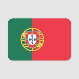 ポルトガル国旗が付いた愛国的な名前タグ 名札