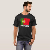 ポルトガル国旗でポルトガル人女性男性 Tシャツ (正面フル)