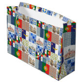 ポルトガル国旗とアゾレス国旗との抱き枕 ラージペーパーバッグ (裏面アングル)