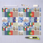 ポルトガル国旗とアゾレス国旗のティッシュペーパー 薄葉紙 (クラフト)