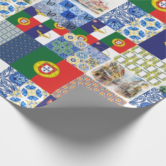 ポルトガル国旗とアゾレス国旗の包装紙 ラッピングペーパー (角)