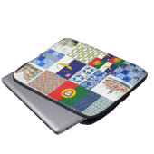 ポルトガル国旗とアゾレス国旗を持つエレクトロニクスバッグ ラップトップスリーブ (正面下部)