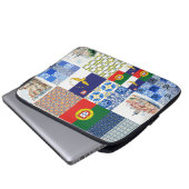 ポルトガル国旗とアゾレス国旗を持つエレクトロニクスバッグ ラップトップスリーブ (正面下部)