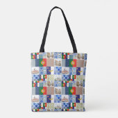 ポルトガル国旗とアゾレス国旗を持つトートバッグ トートバッグ (裏面)