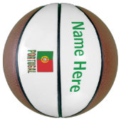 ポルトガル国旗とポルトガパーソナライズされたル バスケットボール (縦)