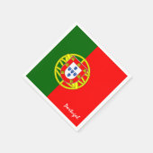 ポルトガル国旗とポルトガルパーティーファッション/スポーツ スタンダードカクテルナプキン (角)