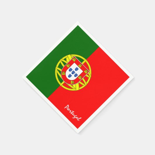 ポルトガル国旗とポルトガルパーティーファッション/スポーツ スタンダードカクテルナプキン (角)