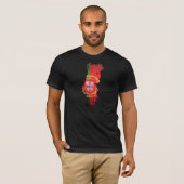 ポルトガル国旗と地図 Tシャツ (正面フル)
