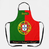 ポルトガル国旗のエプロン、ポルトガル料理人キッチン エプロン (正面)