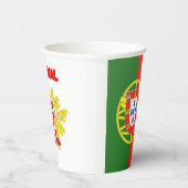 ポルトガル国旗のコートを施した腕紙カップ 紙コップ (右)