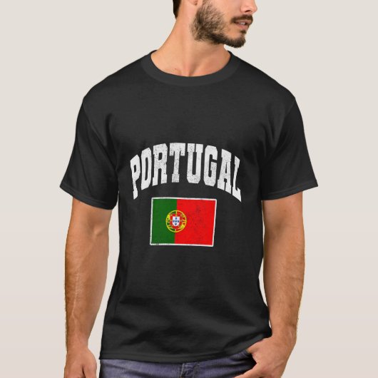 ポルトガル国旗のスローバック Tシャツ (正面)