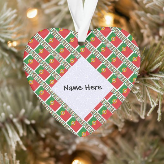 ポルトガル国旗のタイル貼りパーソナライズされた オーナメント (ツリー)