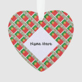 ポルトガル国旗のタイル貼りパーソナライズされた オーナメント (正面)