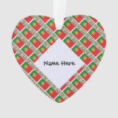 ポルトガル国旗のタイル貼りパーソナライズされた オーナメント (裏面)